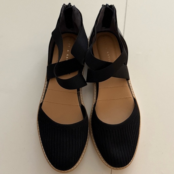 Kelly & Katie Laurna Black Knit Wedge Espadrille Quite Luxury Pump Sandal 9 - Picture 8 of 9